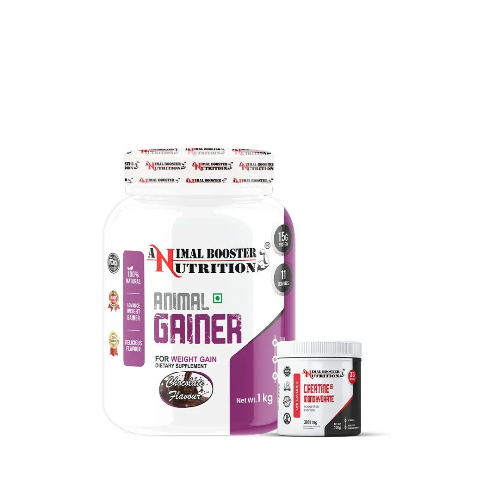 Animal Gainer 1kg & 100GM Creatine Combo