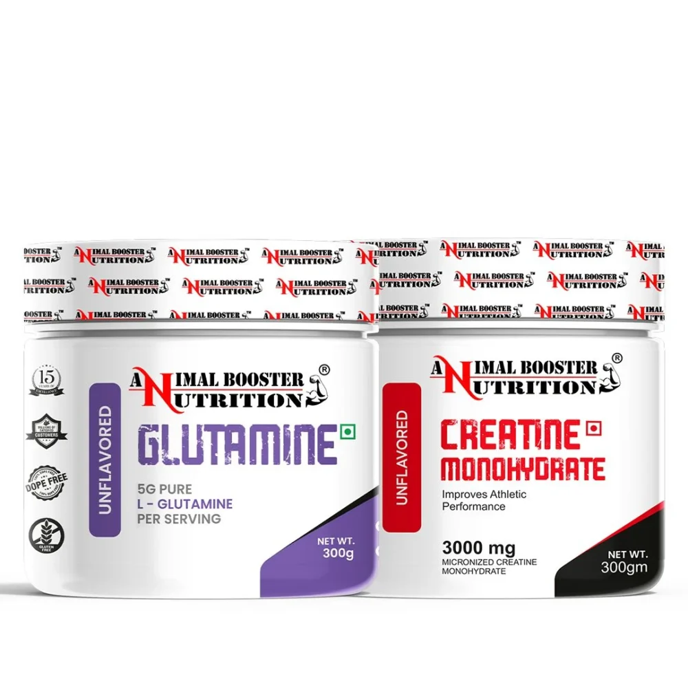 Glutamine 300GM & Creatine 300GM Combo