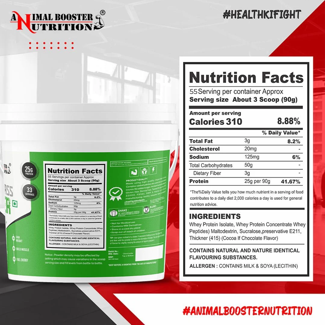 Maha-Mass-Gainer-5kg-Nutritional-Fact