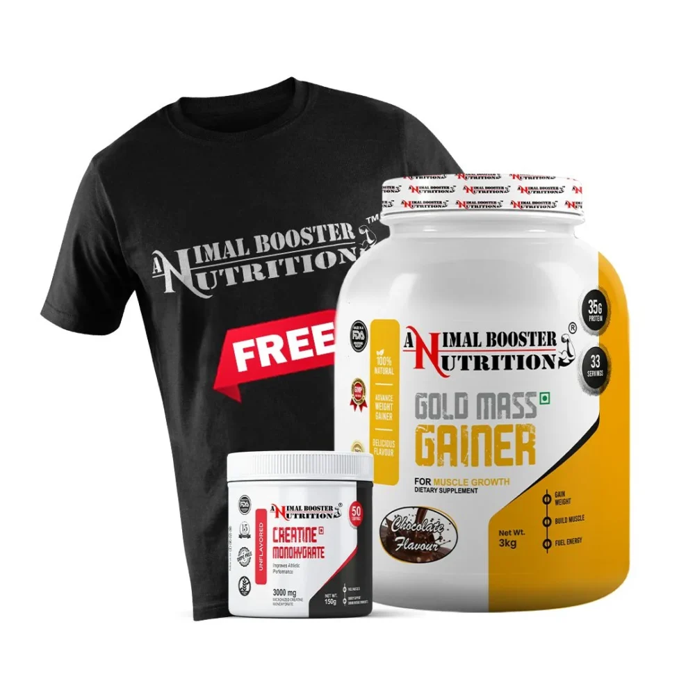 Mega Mass Gold 3kg & 150GM Creatine Combo