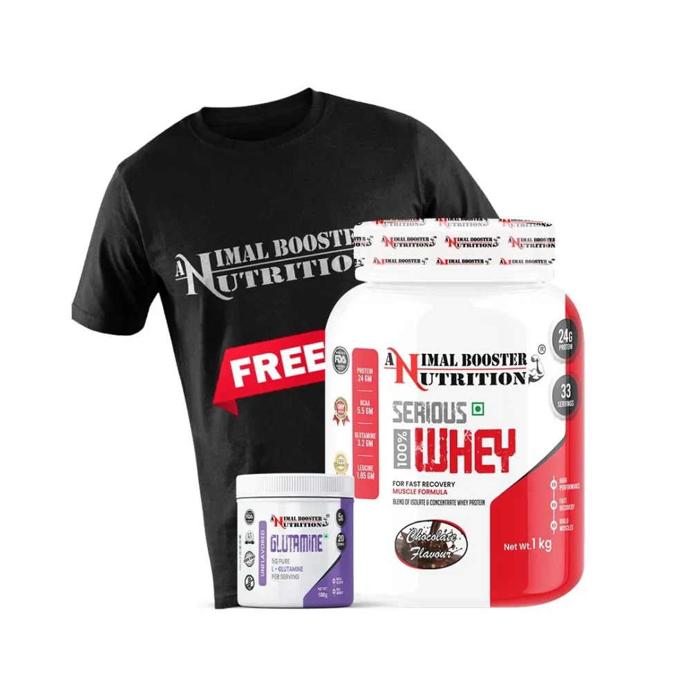 Serious Whey Protein 1kg & 100GM Glutamine Combo